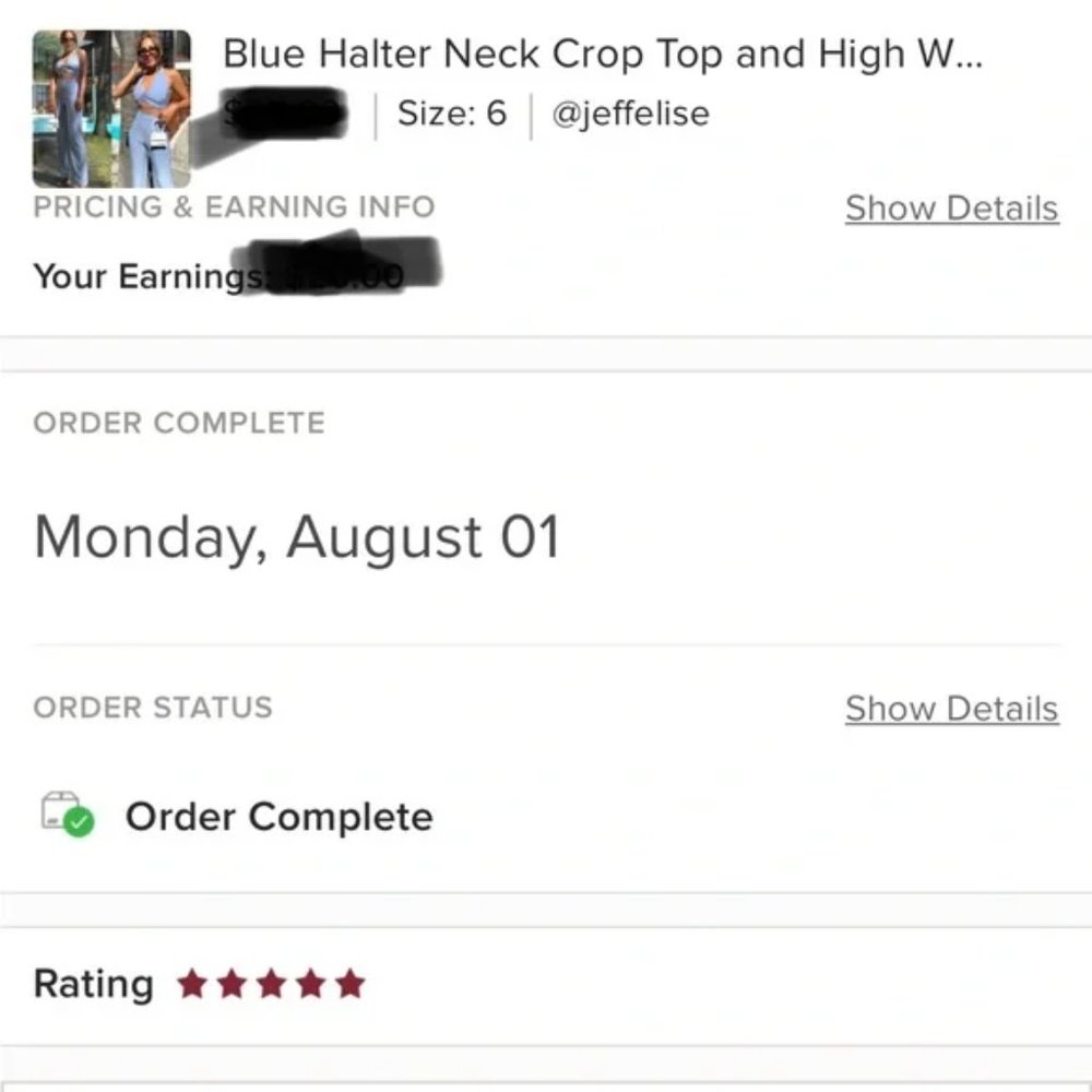 Blue Sleeveless Halter Neck Crop Top and High Waist Wide Leg Pants Two Piece Set - Picture 3 of 16